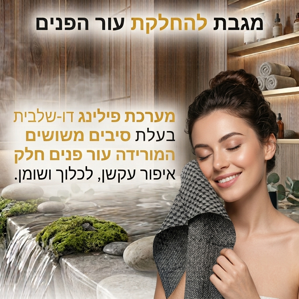 מגבת פילינג אנטי-בקטריאלית לפנים