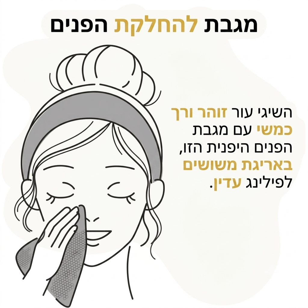 מגבת פילינג אנטי-בקטריאלית לפנים