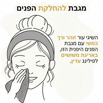 מגבת פילינג אנטי-בקטריאלית לפנים