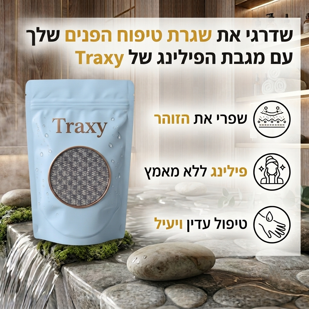 מגבת פילינג אנטי-בקטריאלית לפנים